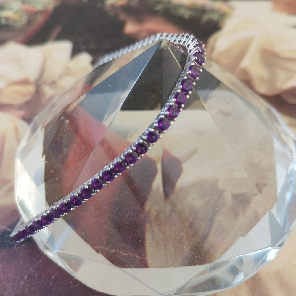 Sterling Silver Amethyst  Bracelet